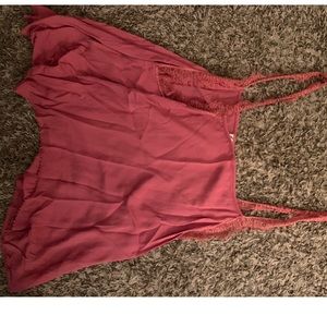FREE PEOPLE pink flowy tank